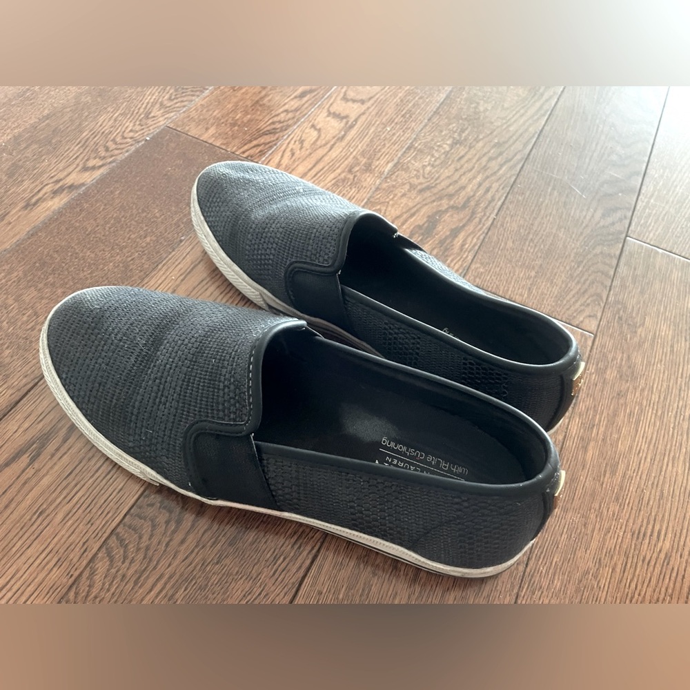 Ralph Lauren Black Slip-On Shoes